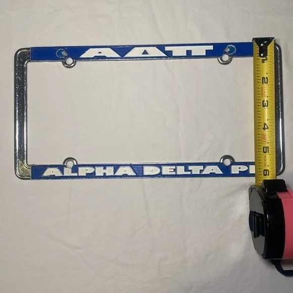 Alpha Delta Pi Alexandra & Co Sorority Greek Life License Plate Frame EUC - Picture 6 of 6